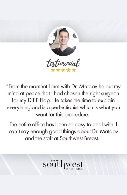Phoenix plastic surgery patient testimonial for Dr. Mataov's services.