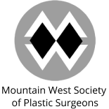 Abstract logo with geometric shapes and colors.